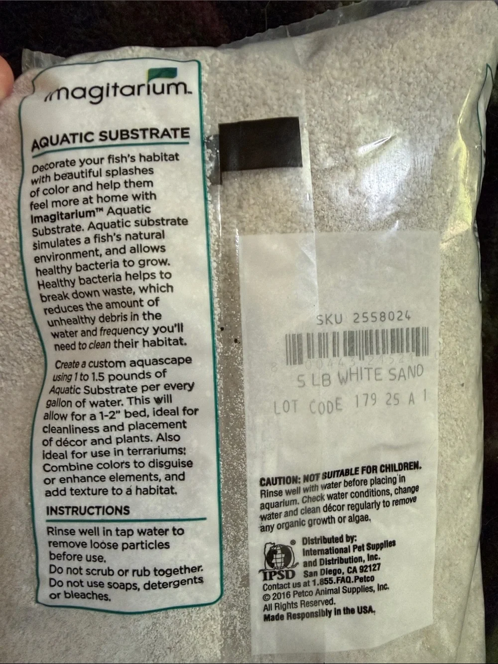 imagitarium White Sand Aquatic Aquarium Substrate